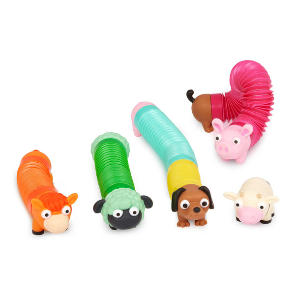 Battat Li'l Barn Buddies - 5 zusammengesteckte Bauernhoftiere