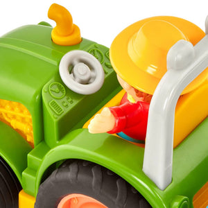 Traktor s přívěsem, zemědělec a zvířata Battat – Farming Fun Tractor