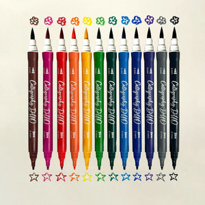 Kalligrafické fixy Calligraphy Duo Ooly, 12 kusů