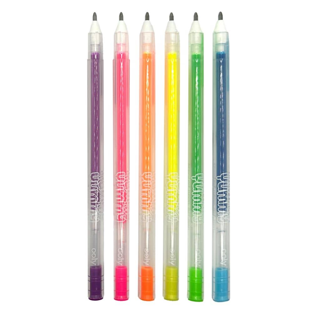 Vonné gelové tužky Yummy! – Neon, 6 ks
