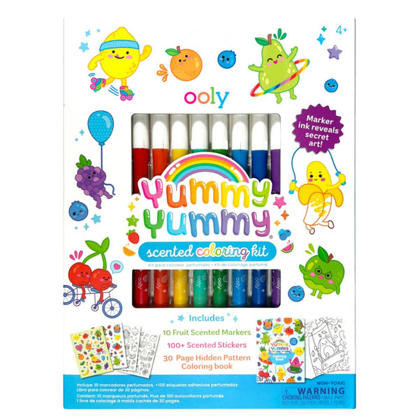 Vonná sada na kreslení Yummy! – Omalovánka, nálepky, fixy