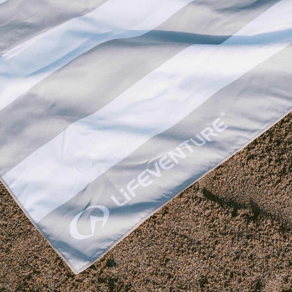 Rychleschnoucí ručník - SoftFibre Recycled, Beige Stripe (150 × 90 cm)