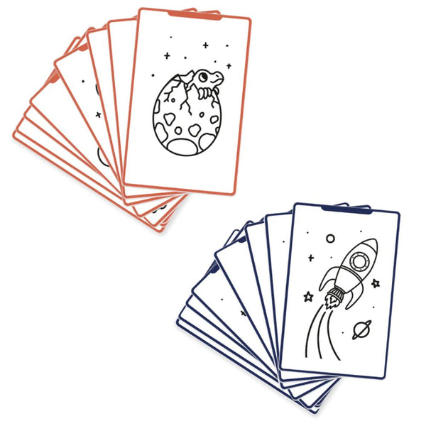Náplňové karty – Kidydraw Mini – Galaxie / Dinosauři (60 ks)
