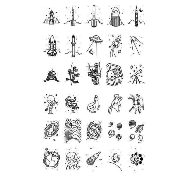 Náplňové karty – Kidydraw Mini – Galaxie / Dinosauři (60 ks)