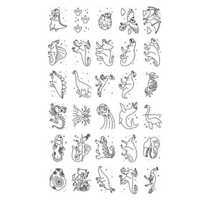 Náplňové karty – Kidydraw Mini – Galaxie / Dinosauři (60 ks)