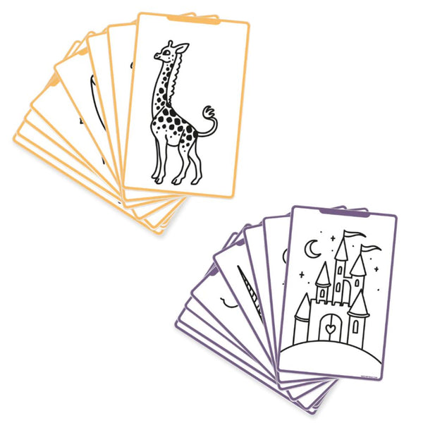 Náplňové karty – Kidydraw Mini – Bylo jednou / Zvířata (60 ks)