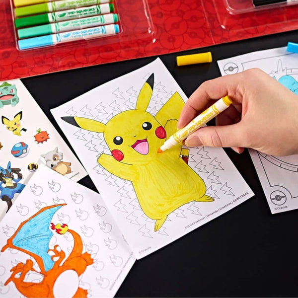 Sada na kreslení s fixy a nálepkami 47 dílů – Pokémon 4+
