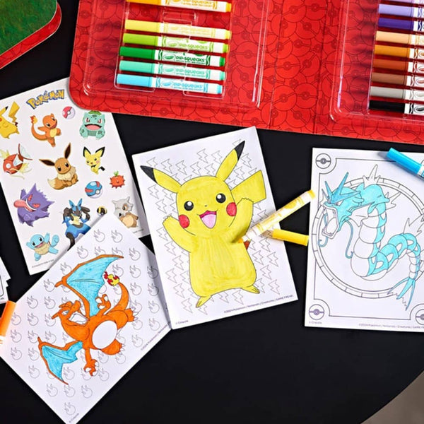 Sada na kreslení s fixy a nálepkami 47 dílů – Pokémon 4+