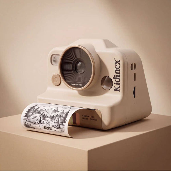 Digitální fotoaparát s okamžitým tiskem pro děti – KidSnap Beige