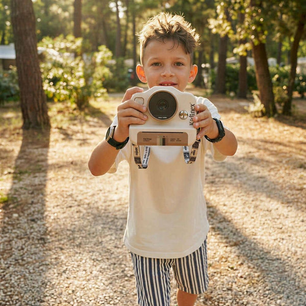 Digitální fotoaparát s okamžitým tiskem pro děti – KidSnap Beige