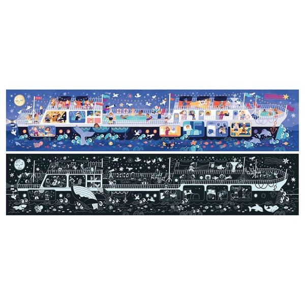 Svítící puzzle v temnu – Loď (200 dílků, od 6 let)