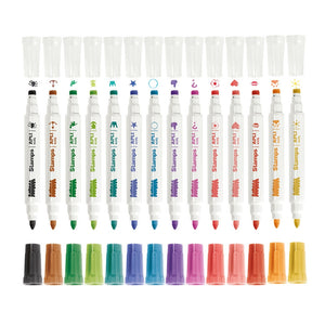Razítkovací filcové fixy pro děti – Dual-Marker (14 barev)