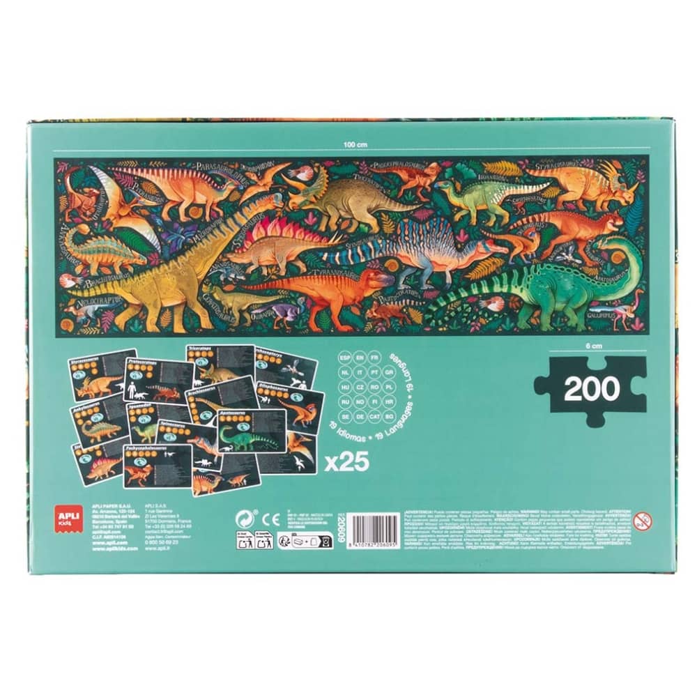 Vzdělávací puzzle – Vyhynulá zvířata Dinosauři (200 dílků)