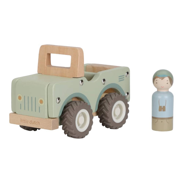 Dřevěné auto zelené - Safari Friends