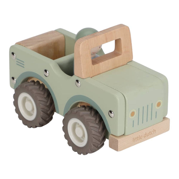 Dřevěné auto zelené - Safari Friends