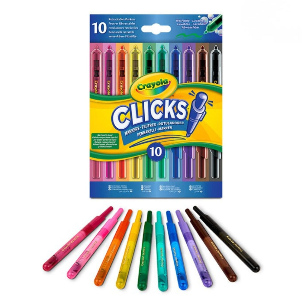 Samopísací fixy – omyvatelné, Clicks, 10 ks