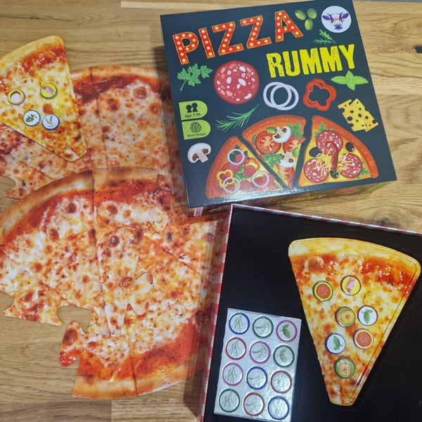 Logická hra - Pizza Rummy (Magnetická karetní hra)