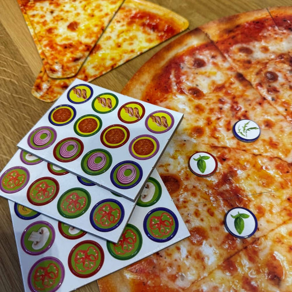 Logická hra - Pizza Rummy (Magnetická karetní hra)