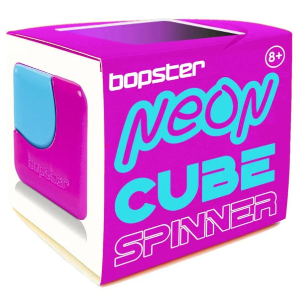 Zručnostní hračka - Fidget Cube Spinner - Fialová/Neonmodrá