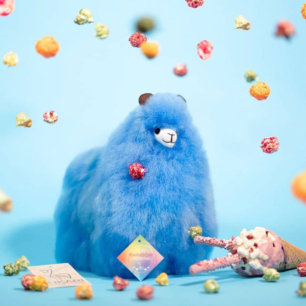 Plyšová hračka – Alpaka Rainbows, Baby Blue (23 cm)