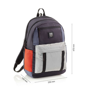 Školní batoh třídílný - Amsterdam, Rider Grey 28L