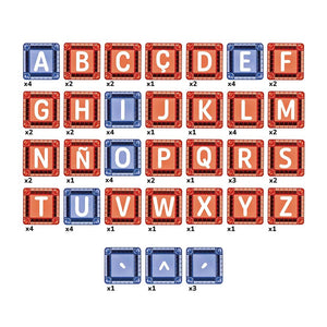 Magnetické stavebnice - Mini Magnex, Písmena (66 dílů)
