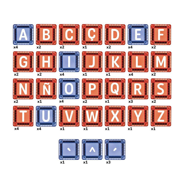Magnetické stavebnice - Mini Magnex, Písmena (66 dílů)