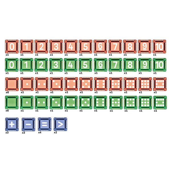 Magnetické stavebnice - Mini Magnex - Čísla, 66 dílů