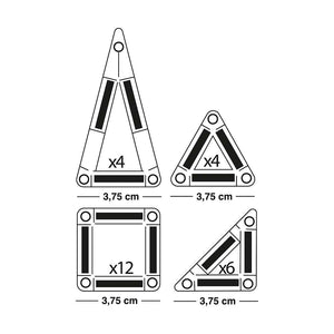 Magnetické stavebnice – Mini Magnex - Travel Set, 26dílná