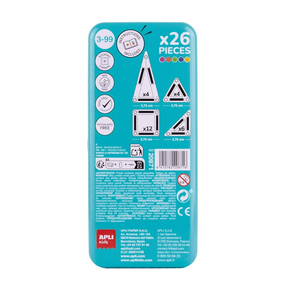 Magnetické stavebnice – Mini Magnex - Travel Set, 26dílná