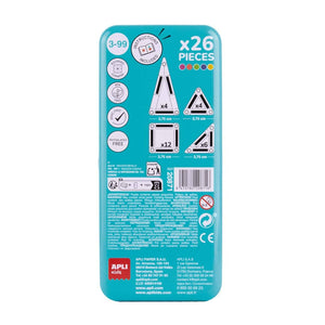 Magnetické stavebnice – Mini Magnex - Travel Set, 26dílná