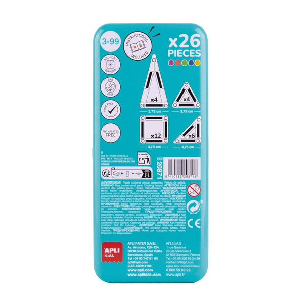 Magnetické stavebnice – Mini Magnex - Travel Set, 26dílná