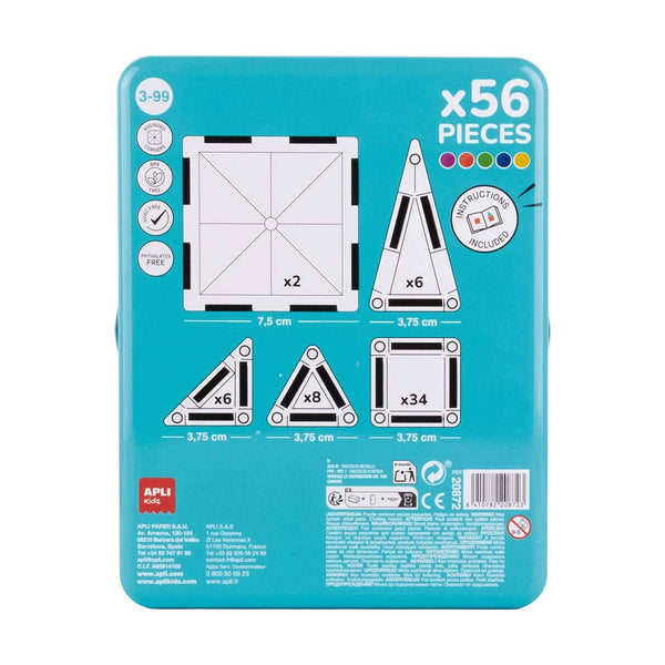 Magnetické stavebnice - Mini Magnex, Travel Set XL (56 dílů)