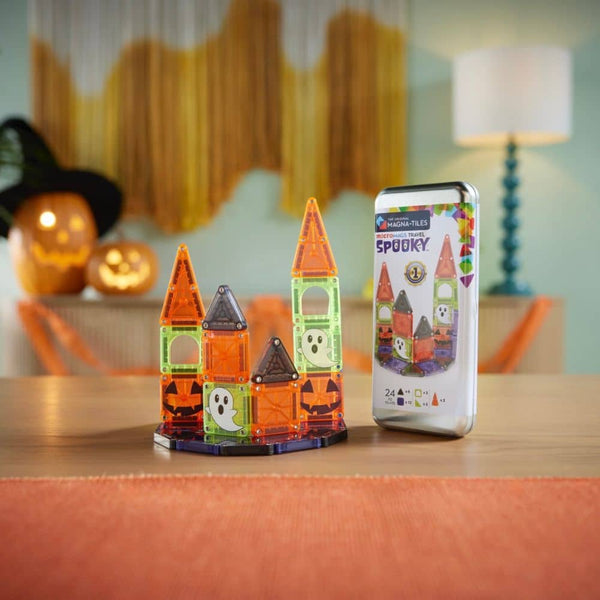 Magnetické stavebnice - microMAGS - Spooky Travel, 24dílná