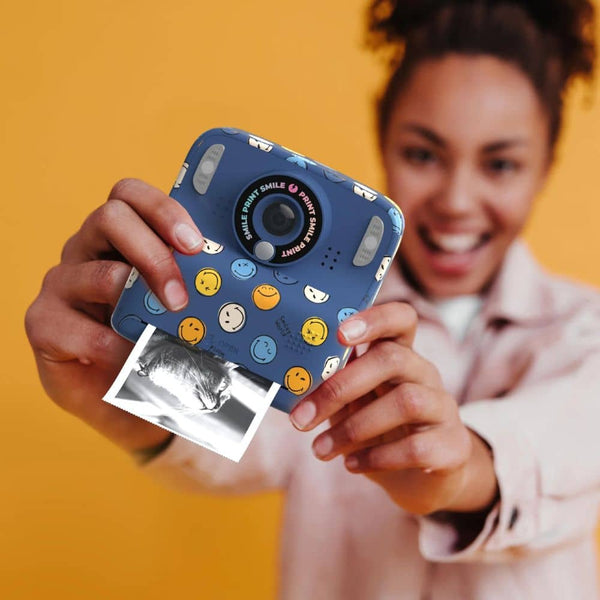 Kinderkamera mit Sofortdruck MOB PixiPrint Smiley World in Blau - Ansicht 2