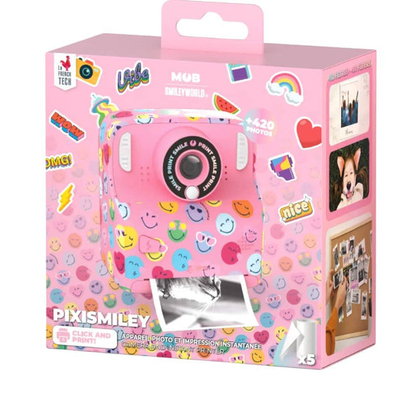 Kinderkamera mit Sofortdruck MOB PixiPrint Smiley World in Rosa - Ansicht 5