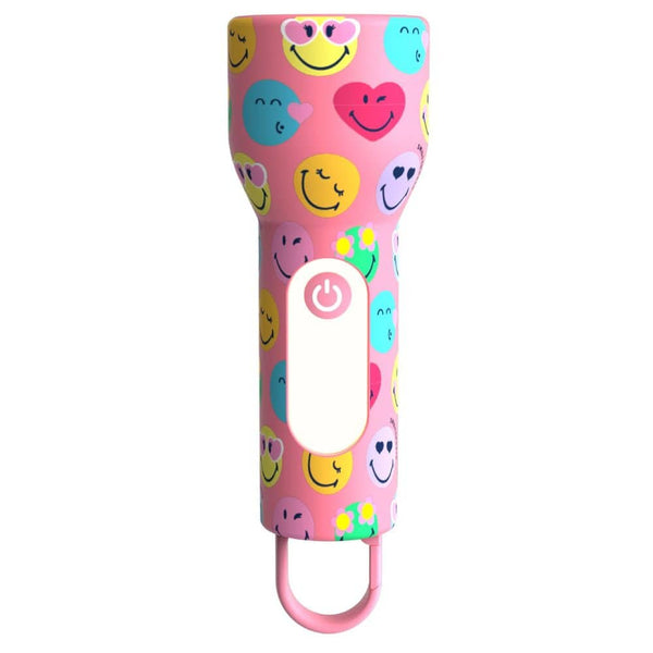 Kinder-Taschenlampe aus Silikon MOB Smiley World in Rosa - Ansicht 6