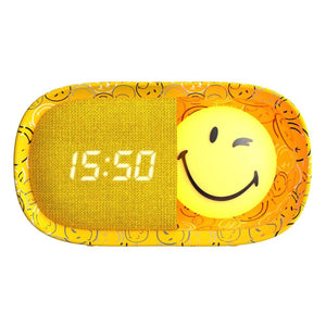 Kinderwecker mit Nachtlicht MOB Smiley World in Gelb - Ansicht 3