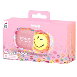 Kinderwecker mit Nachtlicht MOB Smiley World in Rosa - Ansicht 4