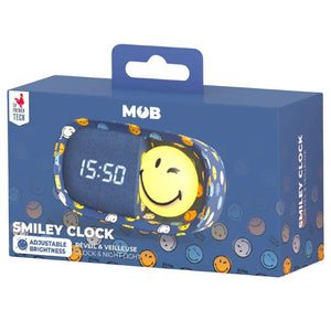 Kinderwecker mit Nachtlicht MOB Smiley World in Blau - Ansicht 4