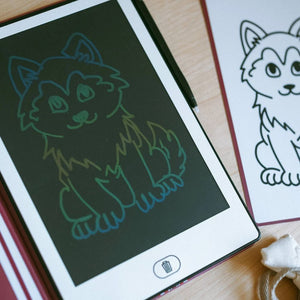 Grafický tablet pro kreslení se šablonami Kidydraw Mini – Domácí zvířata