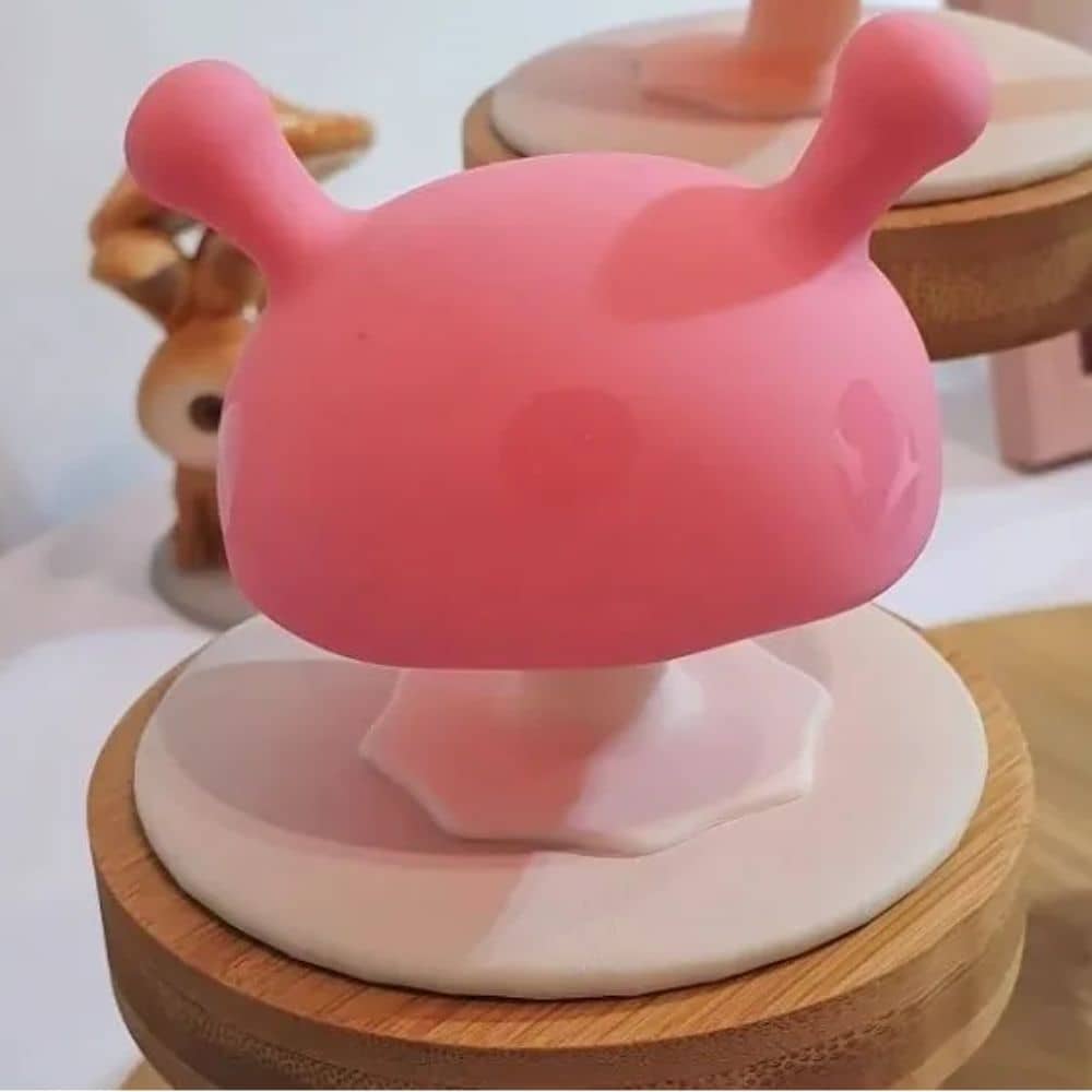 Uklidňovací kousací kroužek - Mushroom Pink