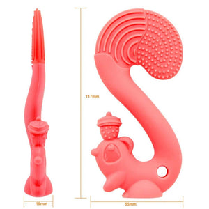 Kousací kroužek - Squirrel Red