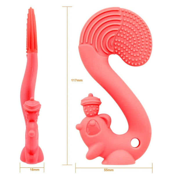 Kousací kroužek - Squirrel Red