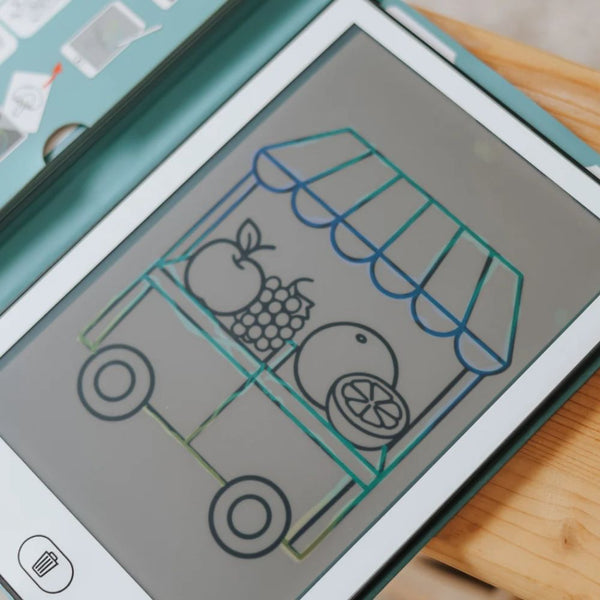 Grafický tablet pro kreslení se šablonami Kidydraw Mini - Market