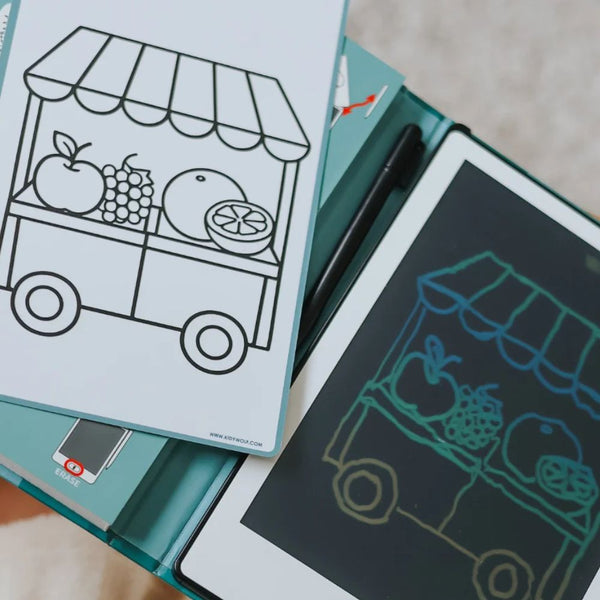 Grafický tablet pro kreslení se šablonami Kidydraw Mini - Market
