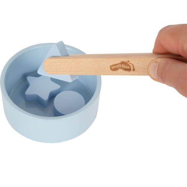Montessori třídící hra - s kleštěmi (5 misek, 15 prvků)