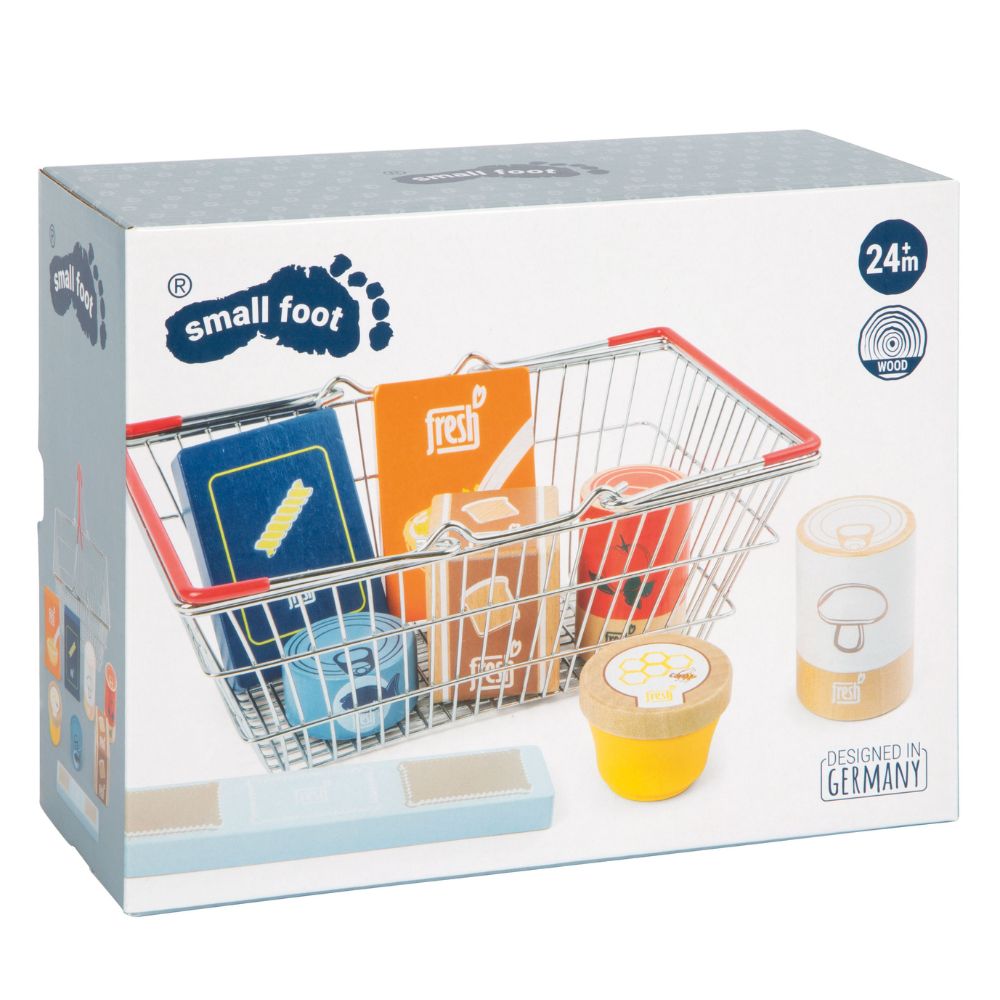 Příslušenství obchodu – sada "fresh" potravin v nákupním košíku