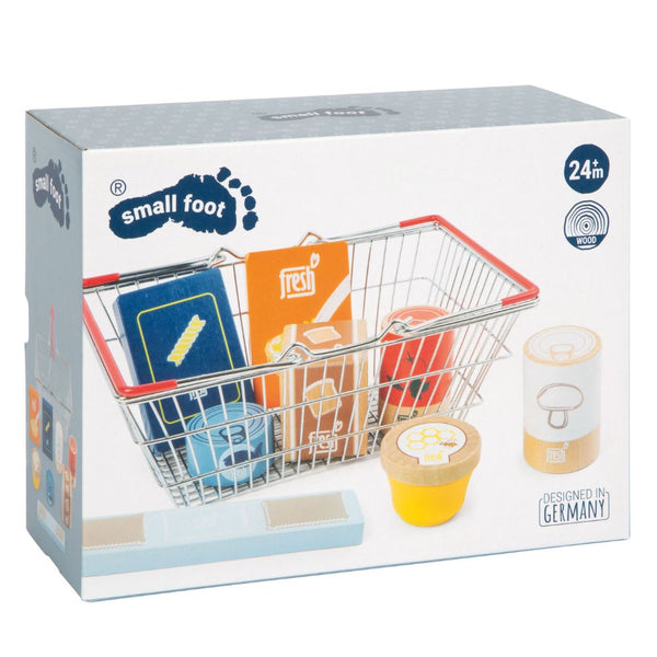 Příslušenství obchodu – sada "fresh" potravin v nákupním košíku