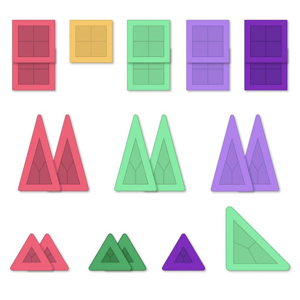 Magnetické stavebnice - PRO Build It 4 Ways Flowers Pack (21 dílů)